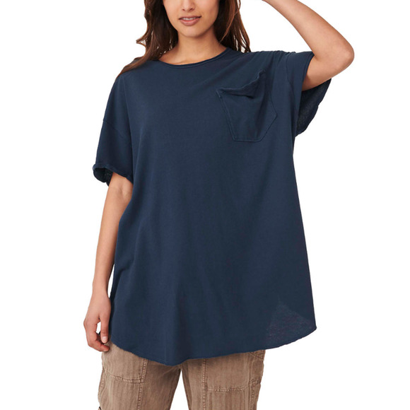 We the Free Women Cotton Crewneck T-Shirt Obsidian Size L - Picture 1 of 2